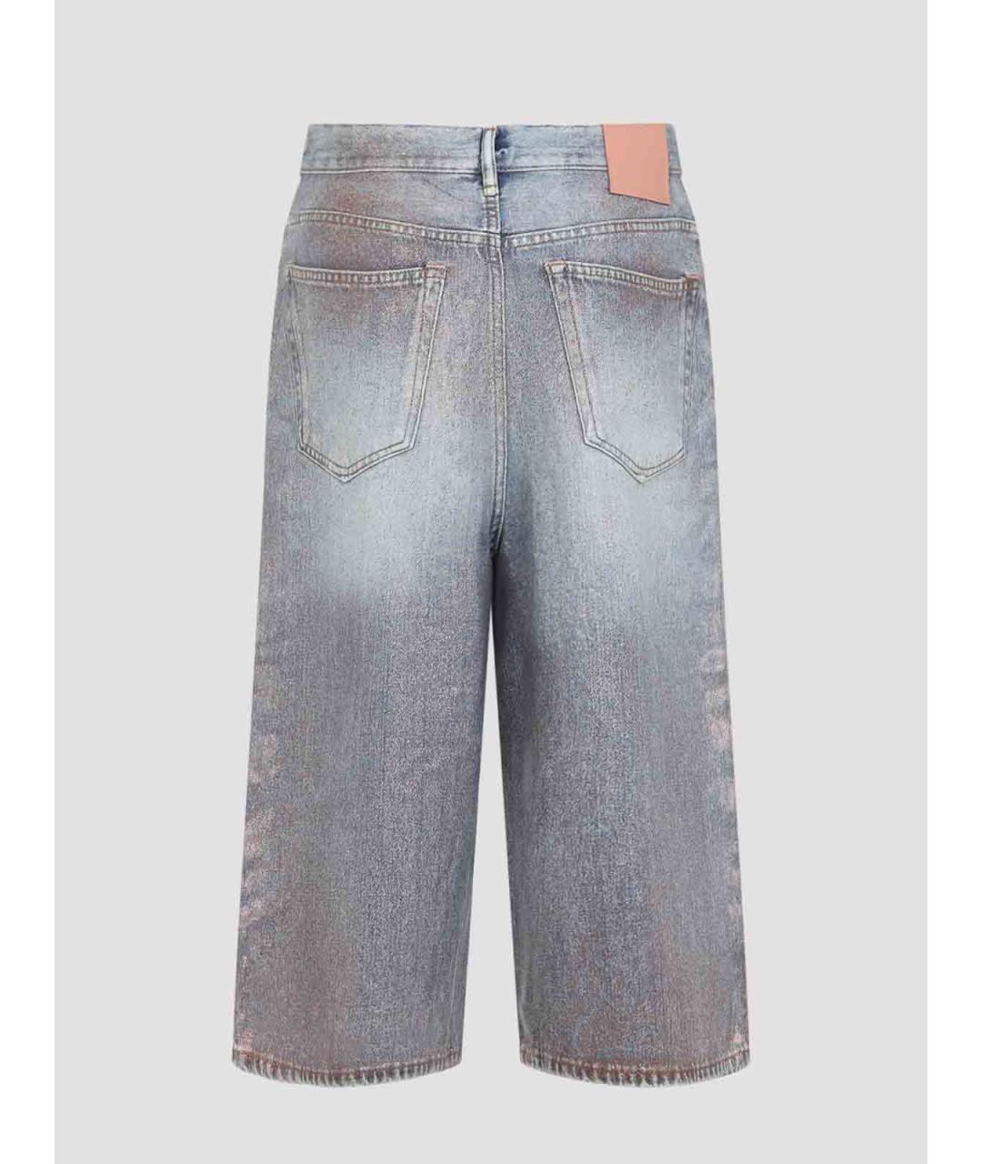 ACNE STUDIOS Голубые хлопковые шорты, фото 2