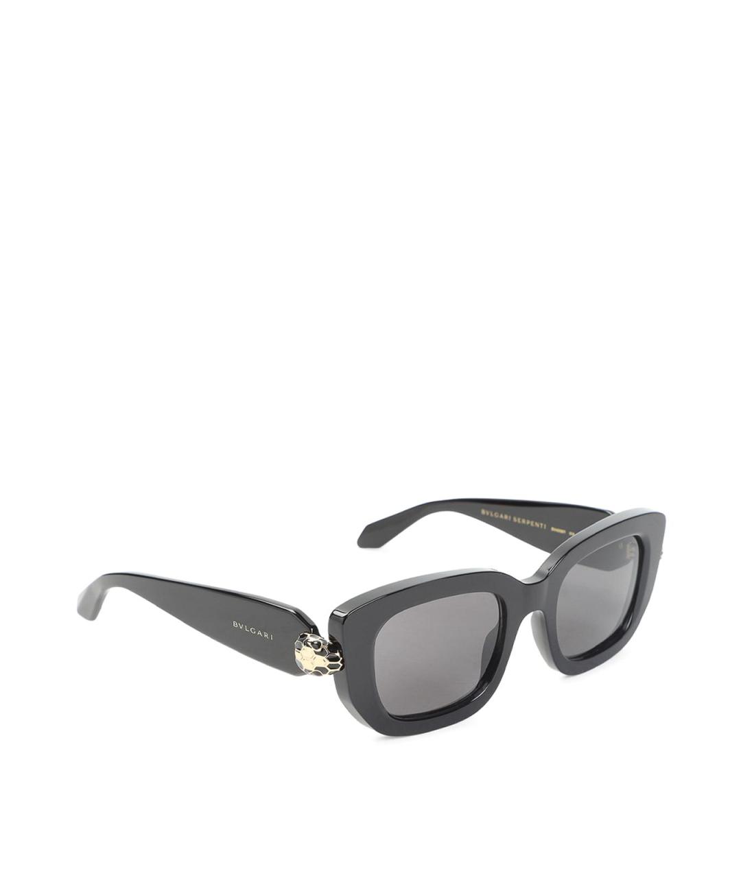 BVLGARI Черные пластиковые солнцезащитные очки, фото 1