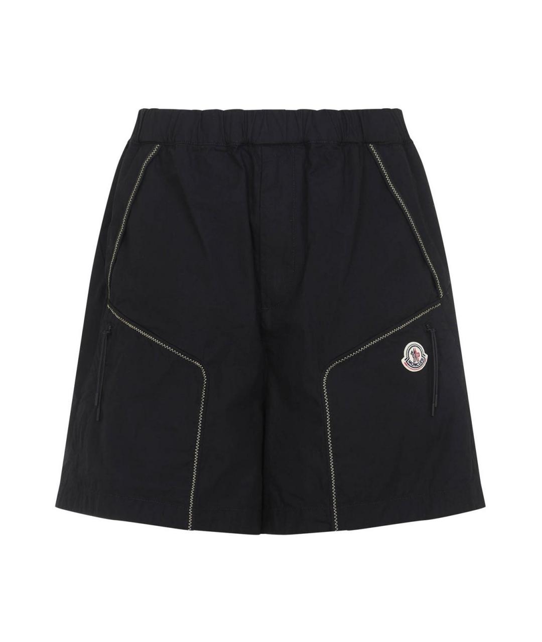 MONCLER Черные хлопковые шорты, фото 1