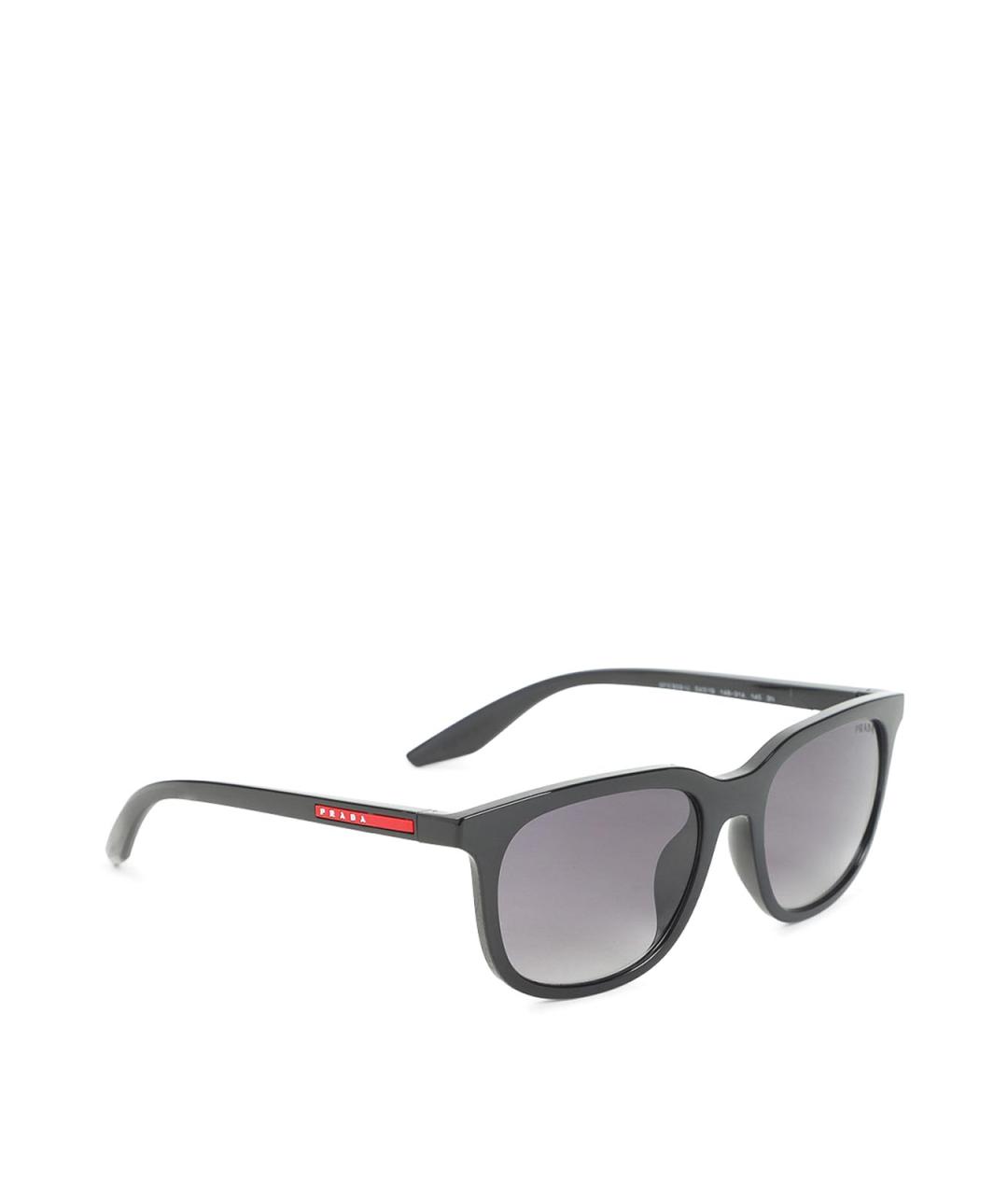 PRADA Черные пластиковые солнцезащитные очки, фото 1