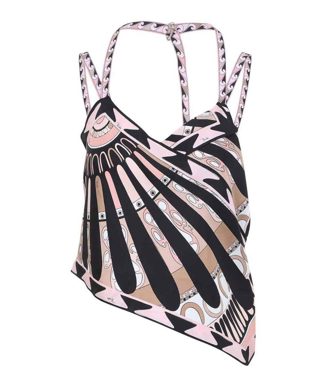 EMILIO PUCCI Мульти шелковая майка, фото 1