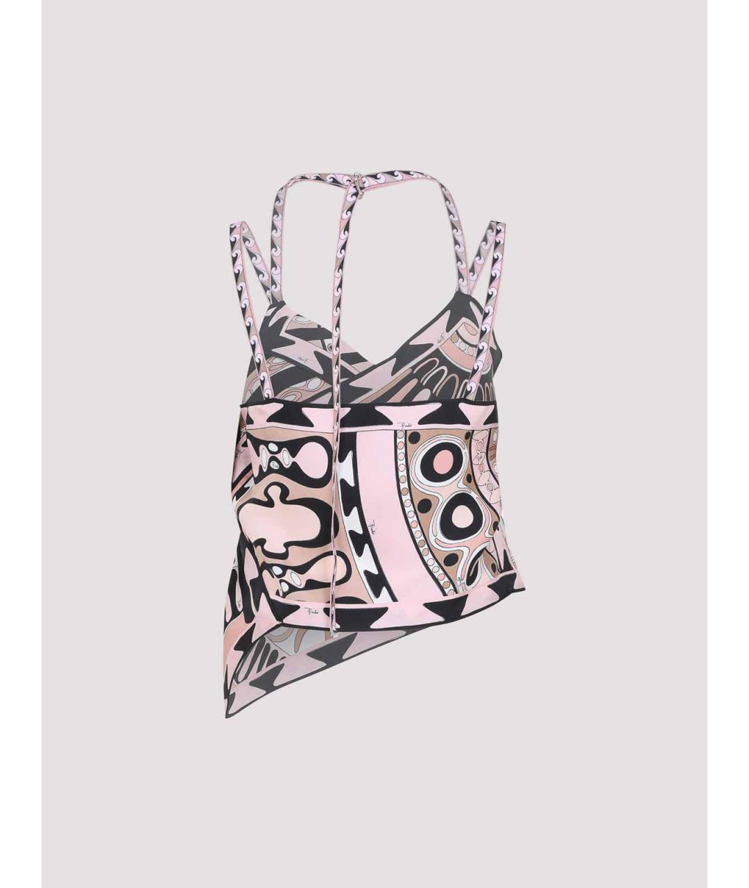 EMILIO PUCCI Мульти шелковая майка, фото 2