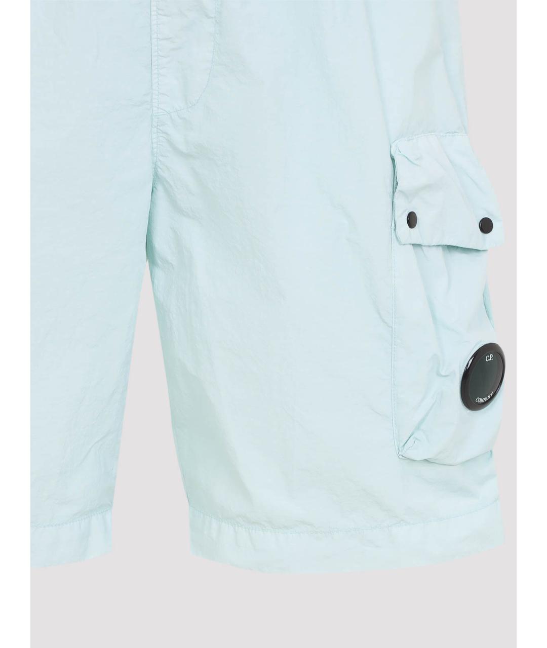 CP COMPANY Синие полиамидовые шорты, фото 3