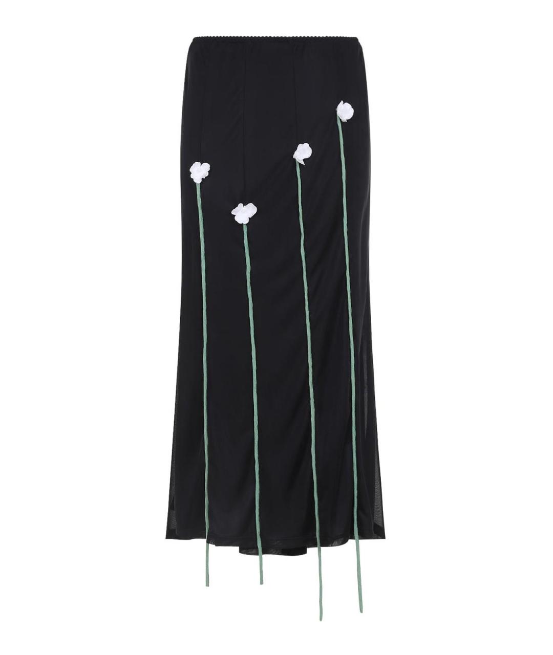 MOSCHINO Черная полиэстеровая юбка миди, фото 1