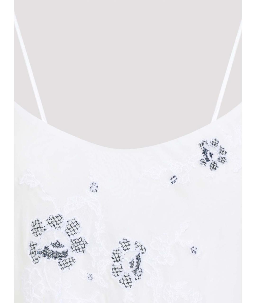 ERMANNO SCERVINO Белое хлопковое повседневное платье, фото 3