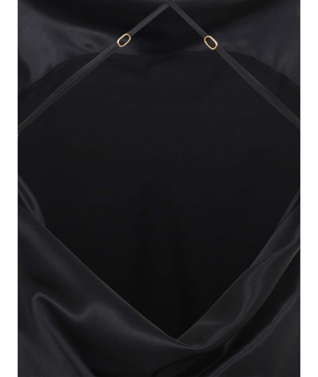 SAINT LAURENT Черное шелковое повседневное платье, фото 3