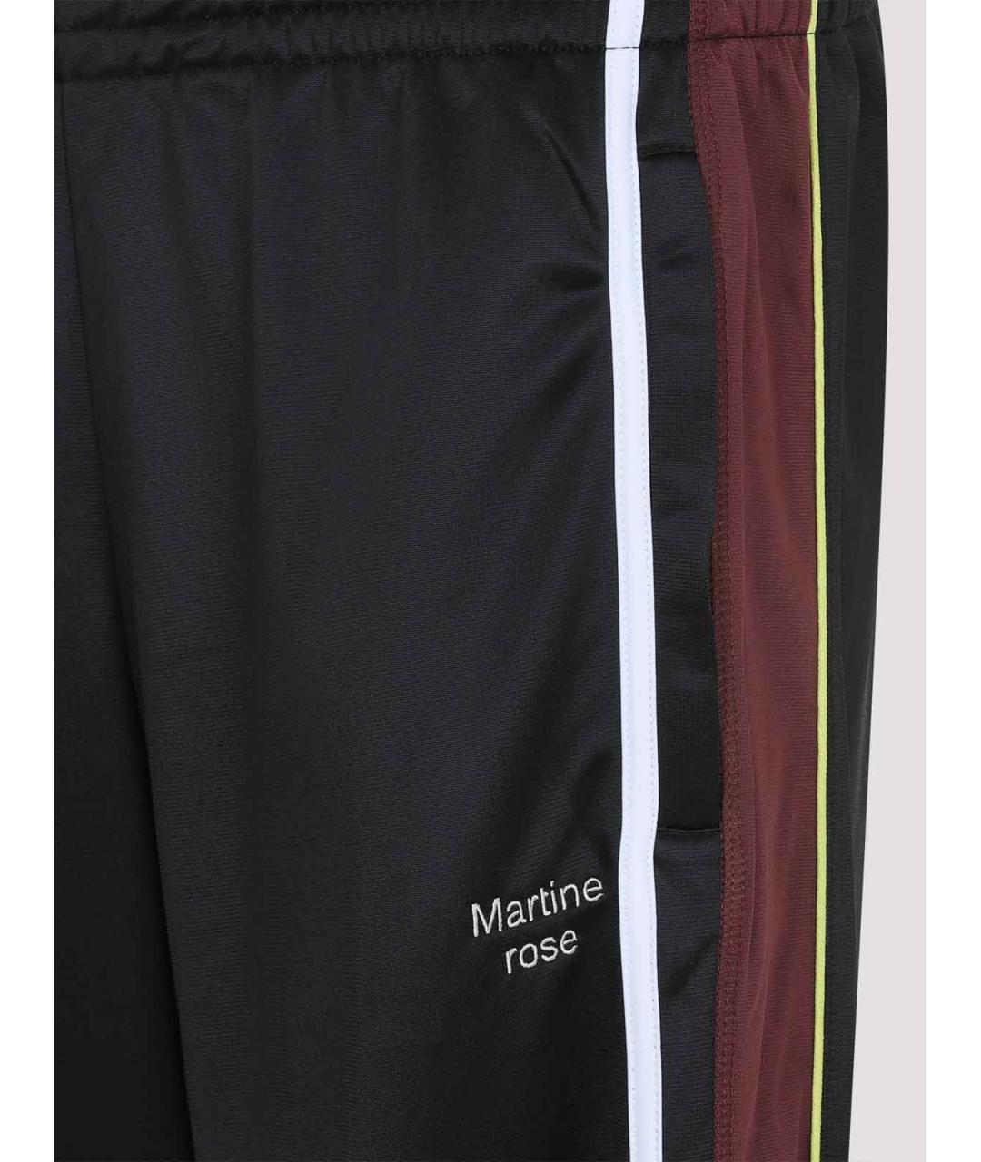 MARTINE ROSE Черные полиэстеровые повседневные брюки, фото 3