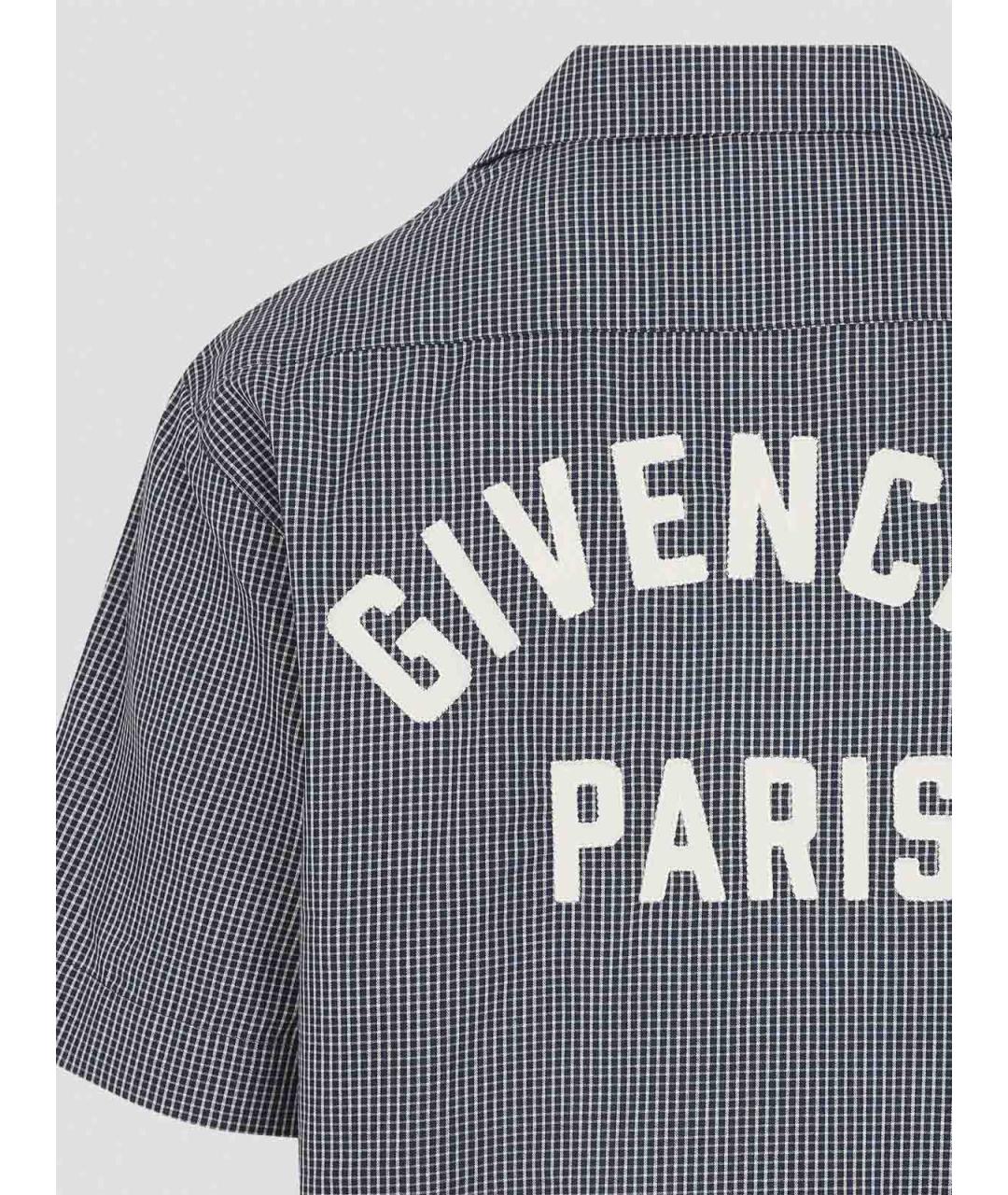 GIVENCHY Синяя хлопковая кэжуал рубашка, фото 3
