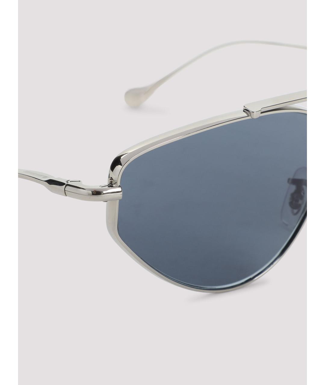 JIL SANDER Серебряные металлические солнцезащитные очки, фото 3