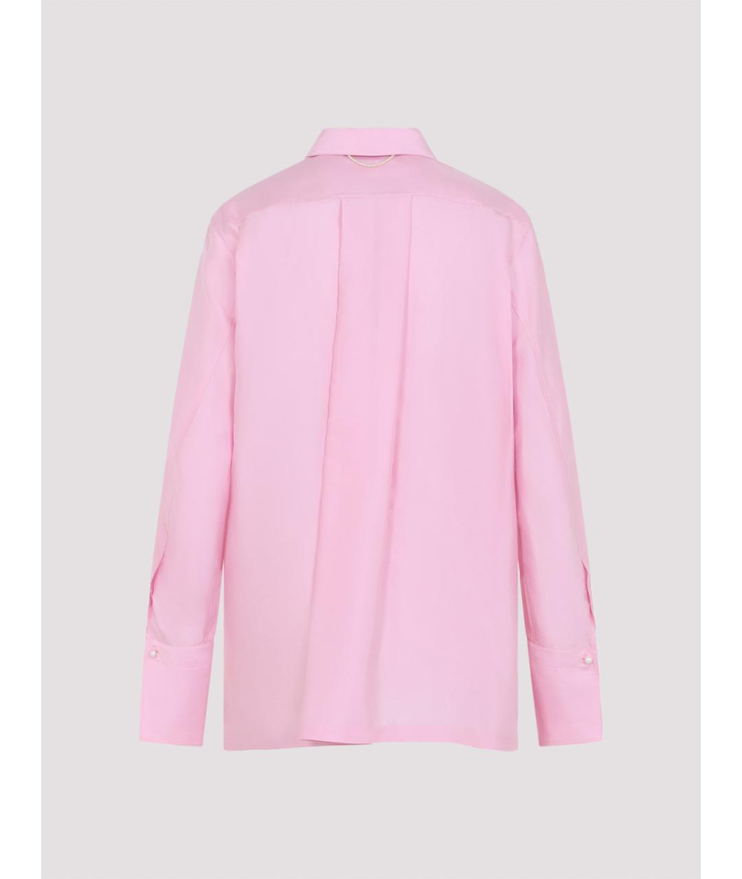 Carven Розовая шелковая рубашка, фото 2