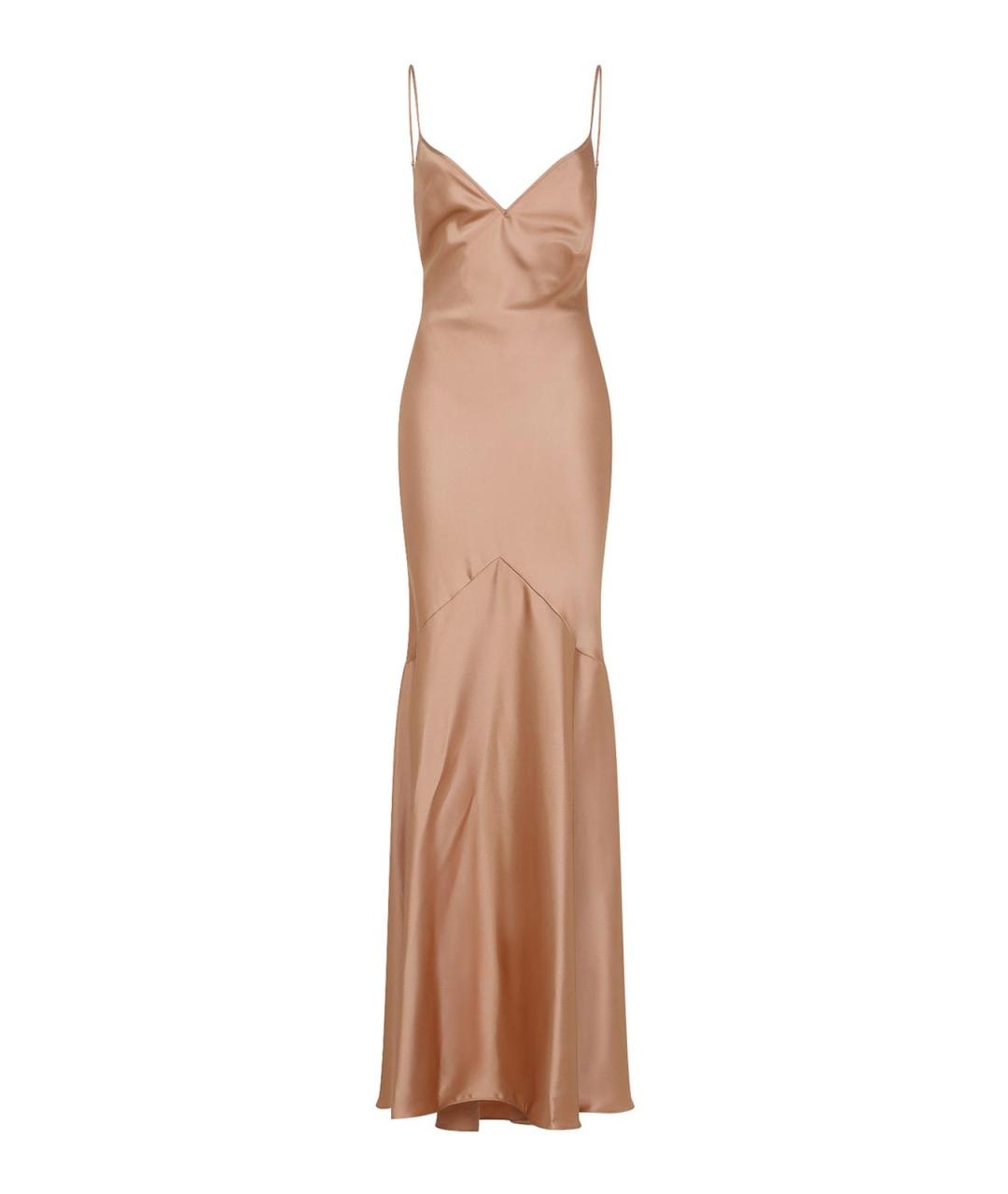 ELISABETTA FRANCHI Коричневое полиэстеровое коктейльное платье, фото 1
