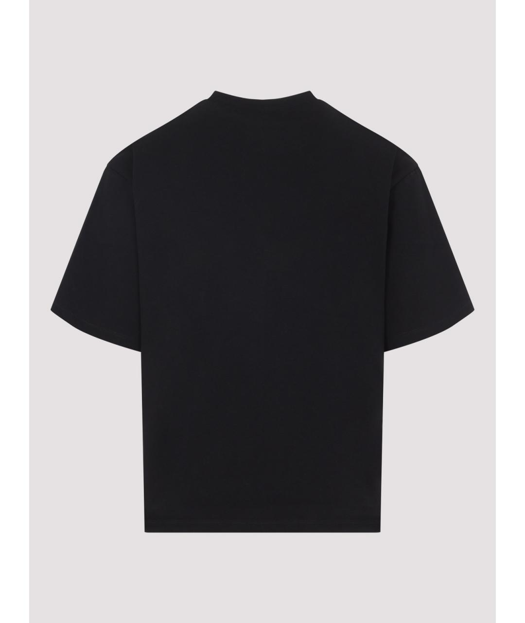 SAINT LAURENT Черная хлопковая футболка, фото 2