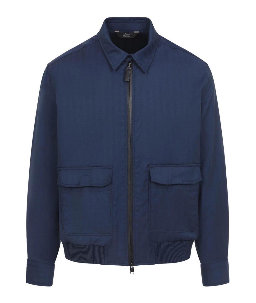 BRIONI Синяя шерстяная куртка, фото 1