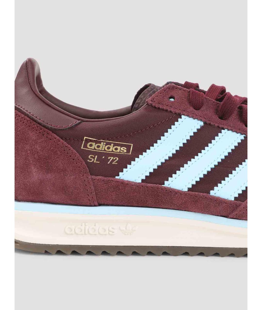 ADIDAS Бордовые замшевые низкие кроссовки / кеды, фото 4