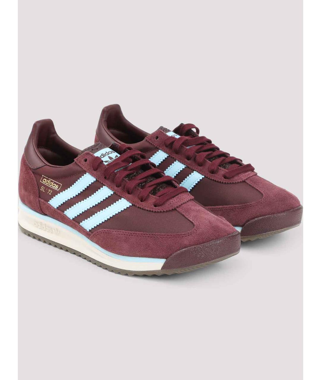 ADIDAS Бордовые замшевые низкие кроссовки / кеды, фото 3