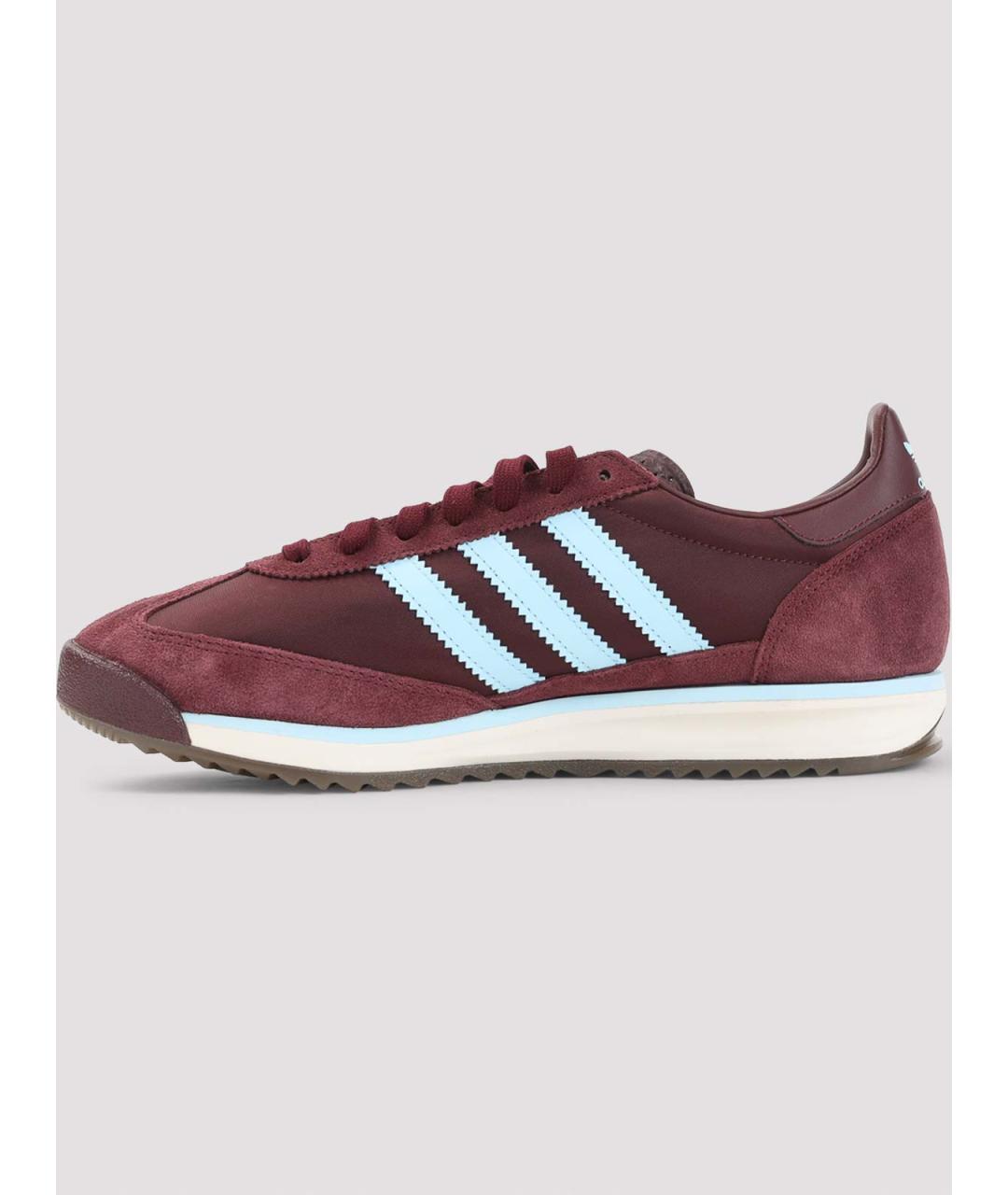 ADIDAS Бордовые замшевые низкие кроссовки / кеды, фото 2