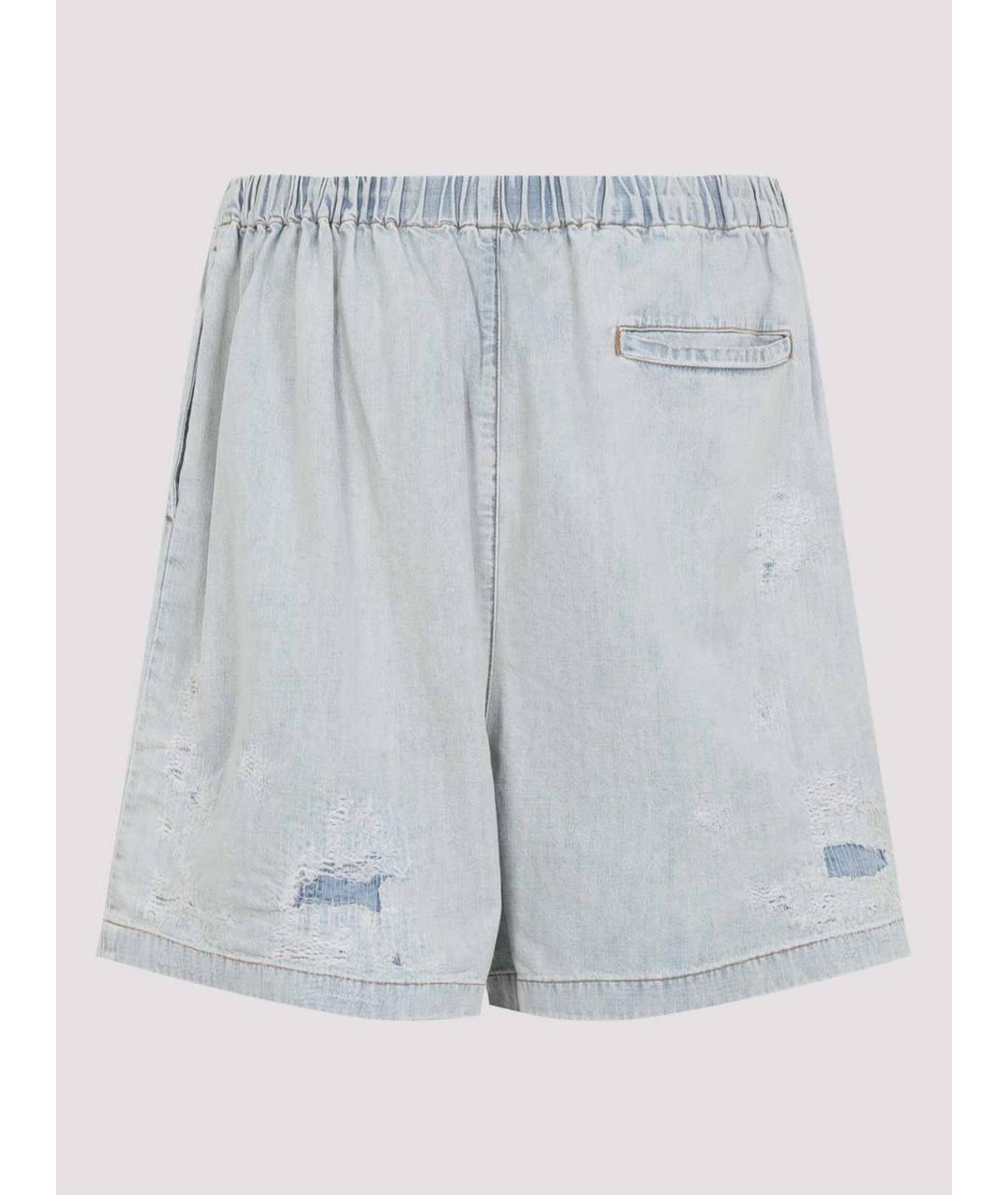 ACNE STUDIOS Голубые хлопковые шорты, фото 2
