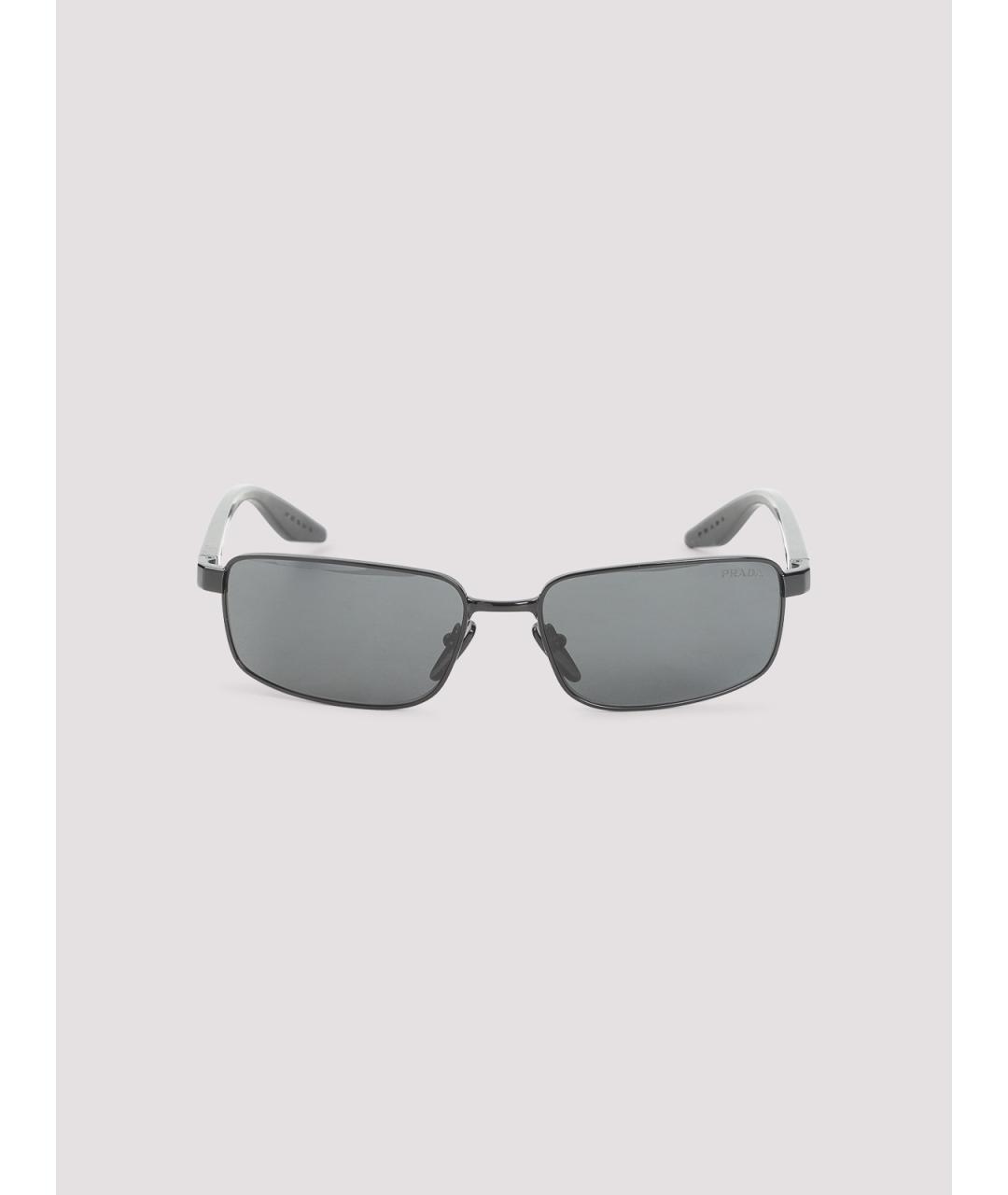 PRADA Черные металлические солнцезащитные очки, фото 2