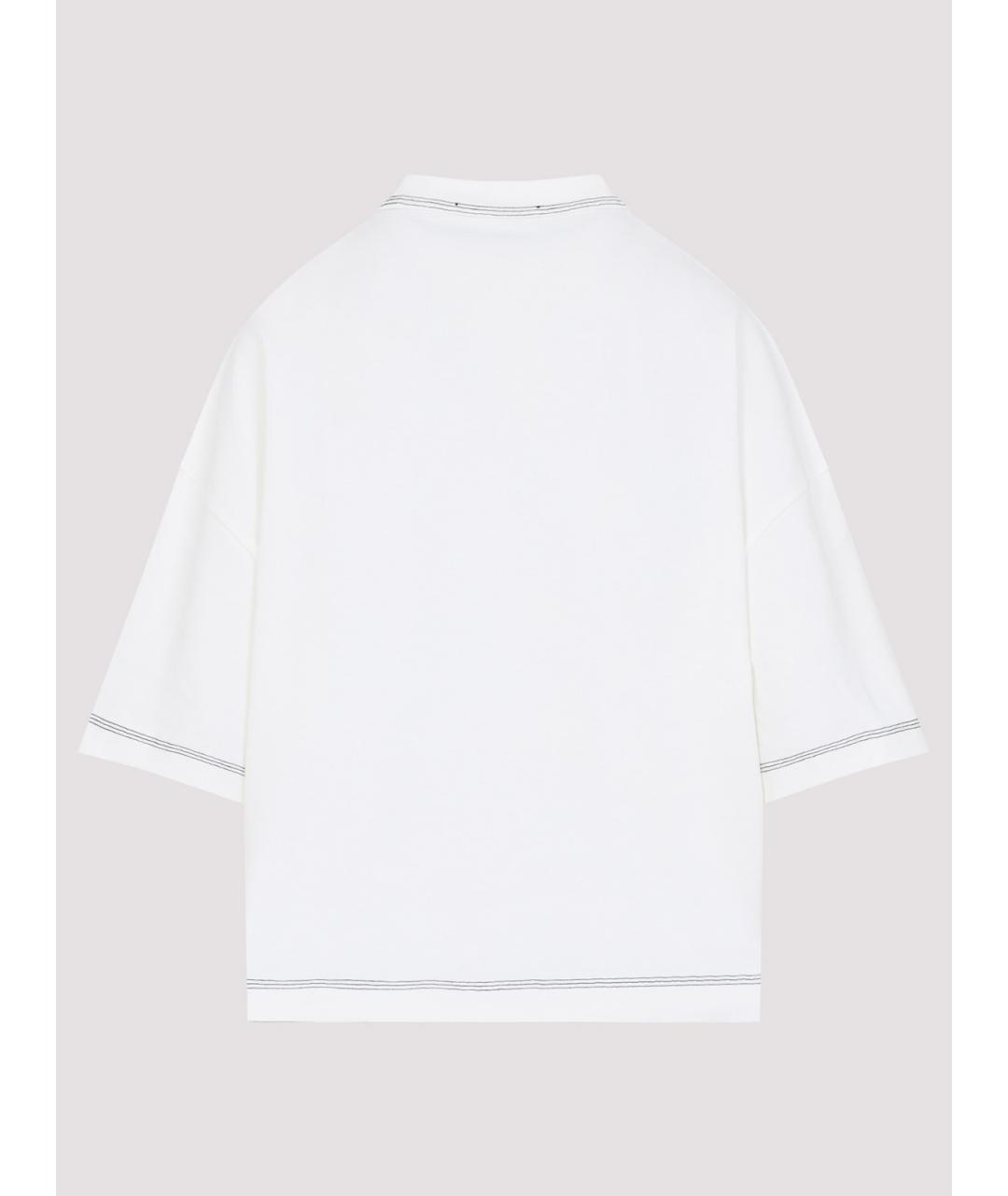 JACQUEMUS Белая хлопковая футболка, фото 2