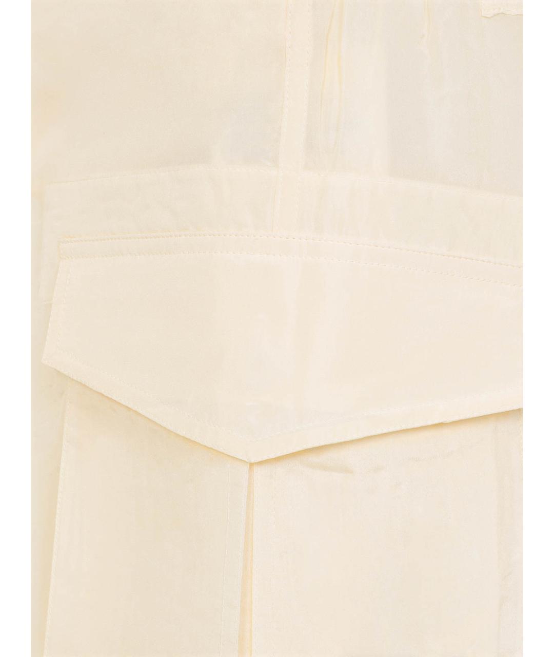 PHOEBE PHILO Бежевые шелковые брюки широкие, фото 4