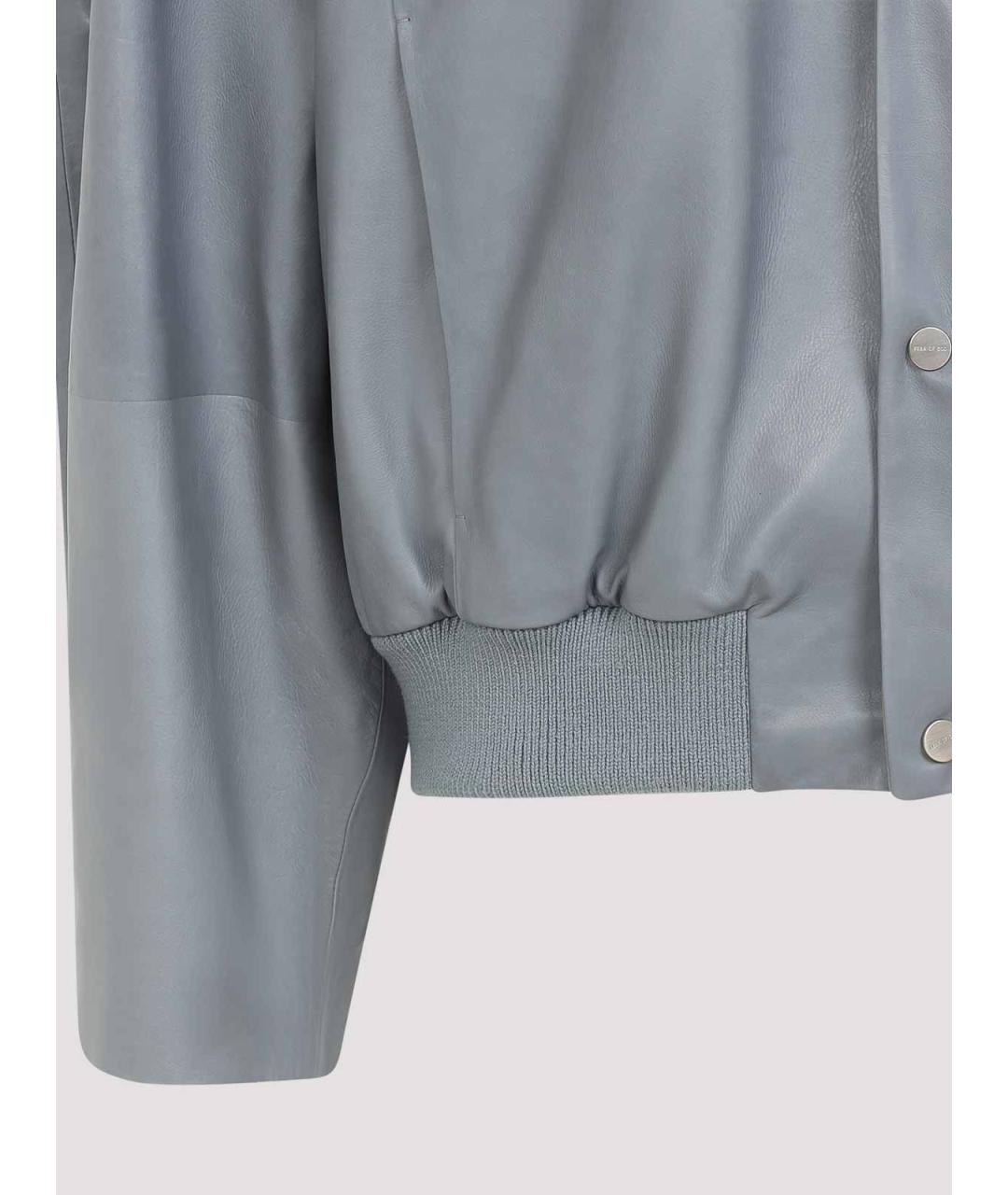 FEAR OF GOD Серая кожаная куртка, фото 3