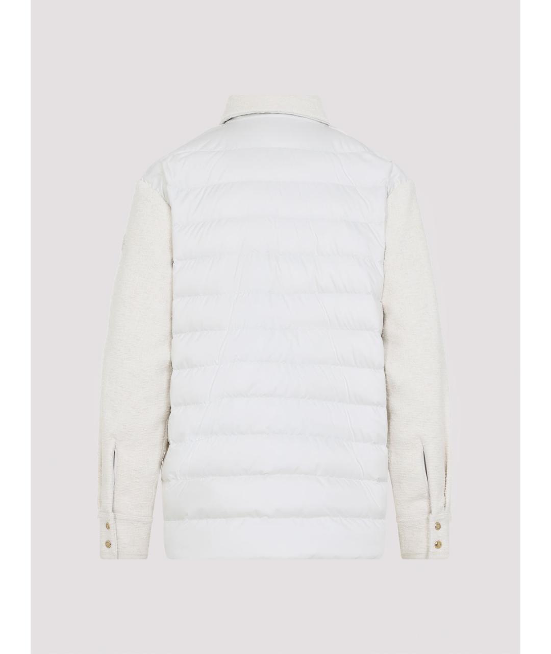 MONCLER Белая хлопковая куртка, фото 2