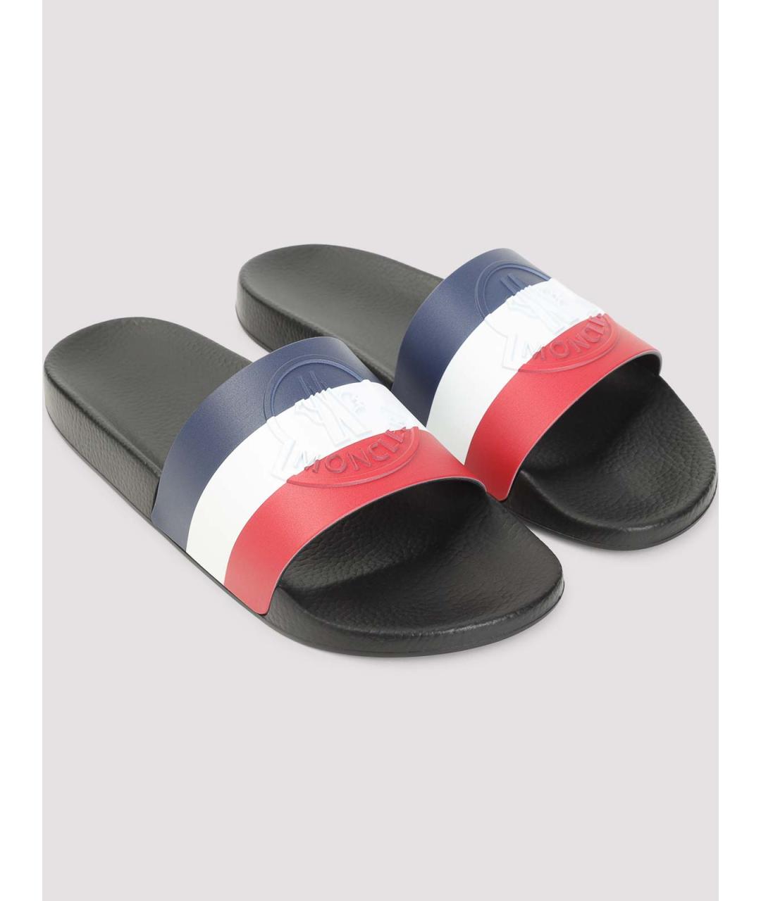 MONCLER Мульти резиновые шлепанцы, фото 3