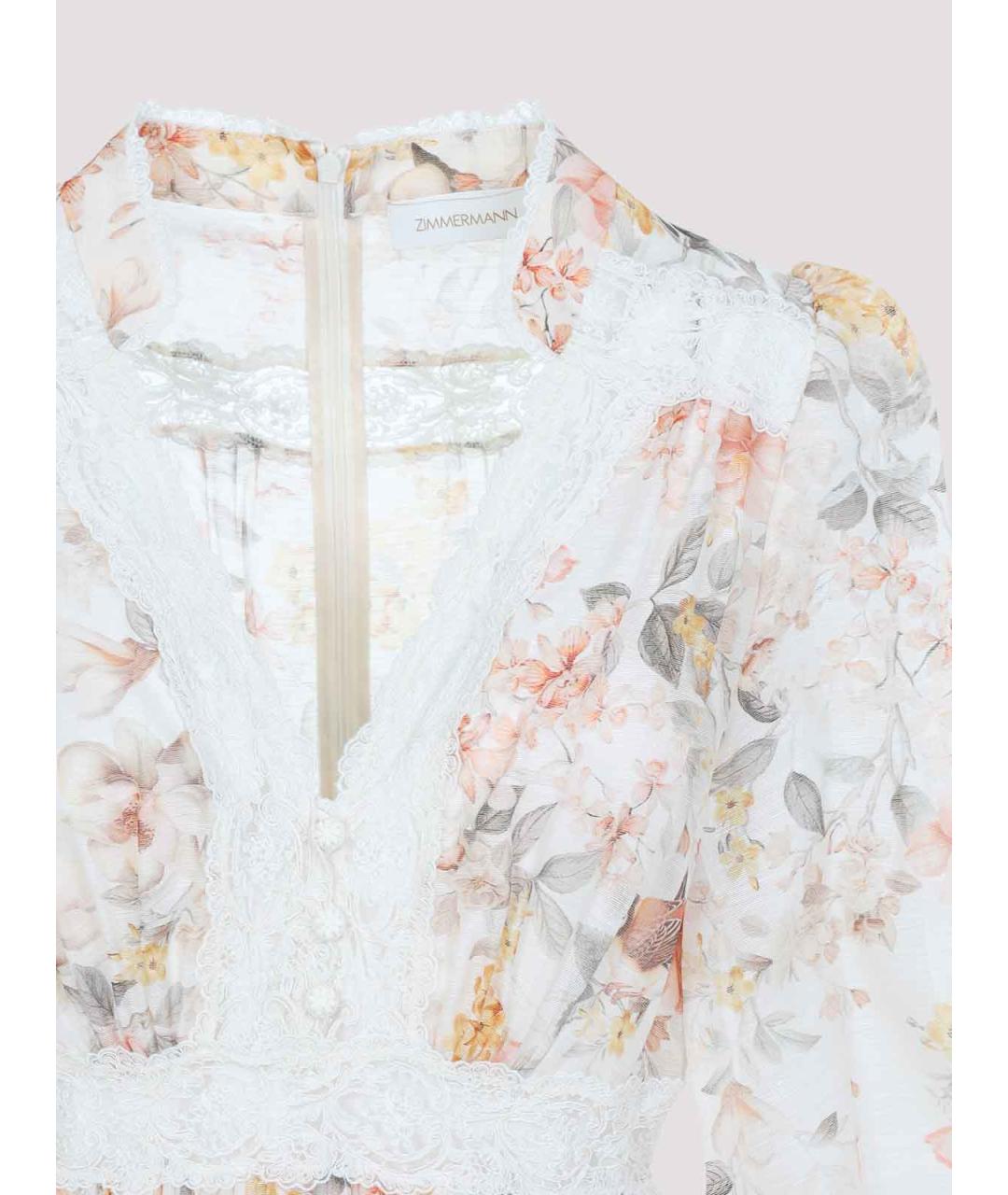 ZIMMERMANN Бежевое льняное повседневное платье, фото 3
