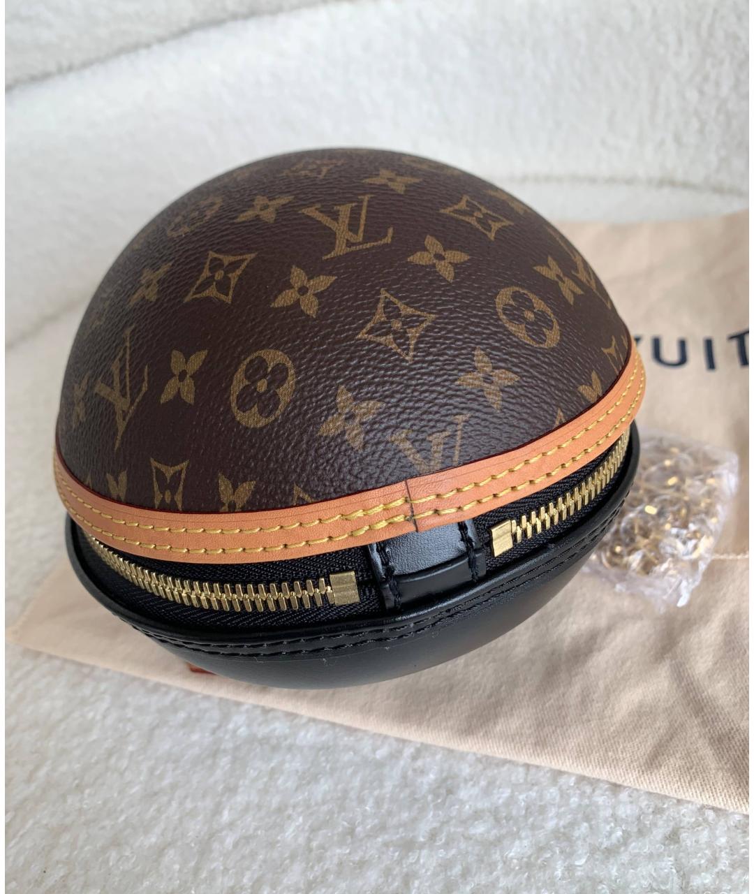 LOUIS VUITTON Коричневая кожаная сумка с короткими ручками, фото 9