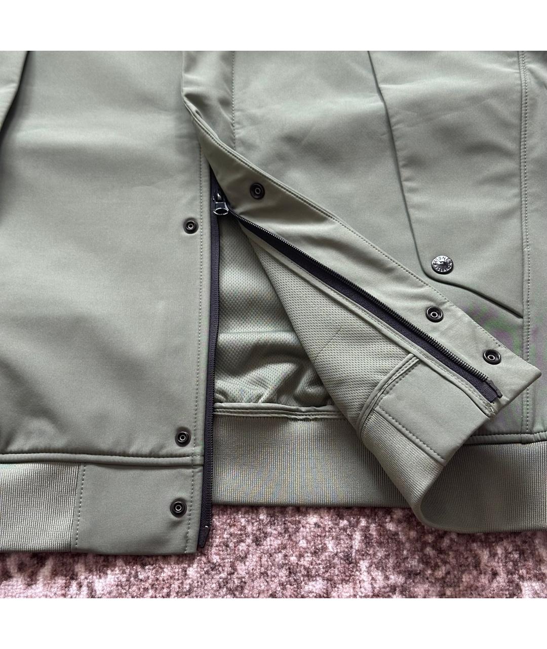 STONE ISLAND Зеленая полиэстеровая куртка, фото 5