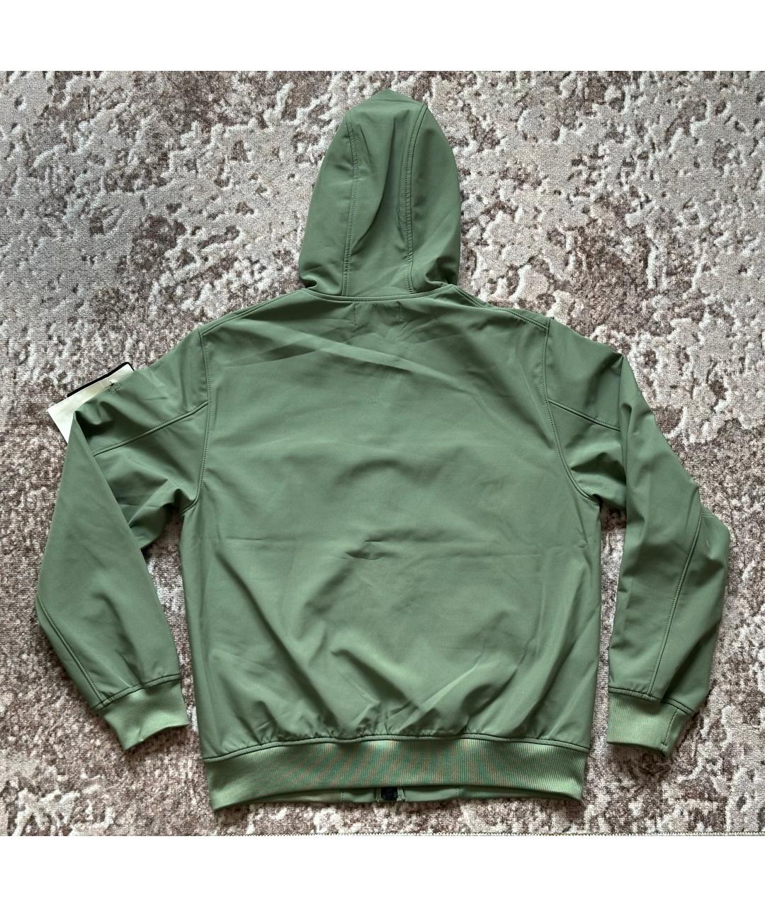 STONE ISLAND Зеленая полиэстеровая куртка, фото 2