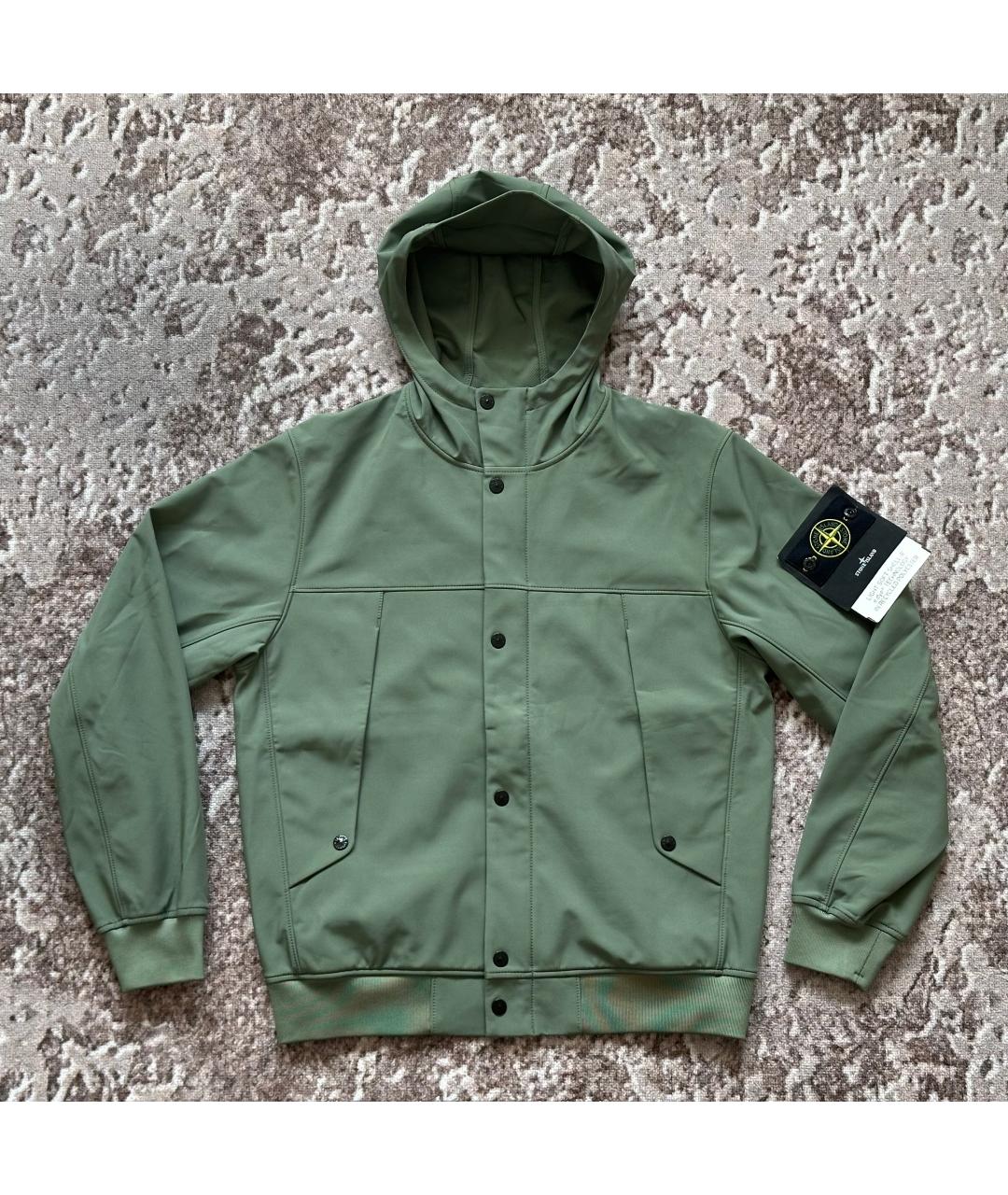STONE ISLAND Зеленая полиэстеровая куртка, фото 9