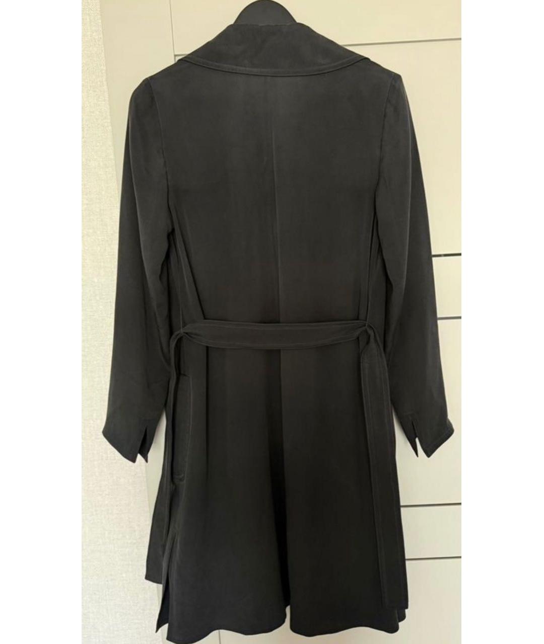 MAX MARA Антрацитовое шелковое повседневное платье, фото 2