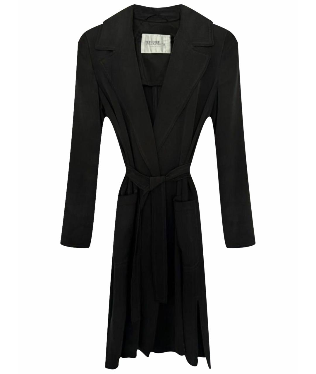 MAX MARA Антрацитовое шелковое повседневное платье, фото 1