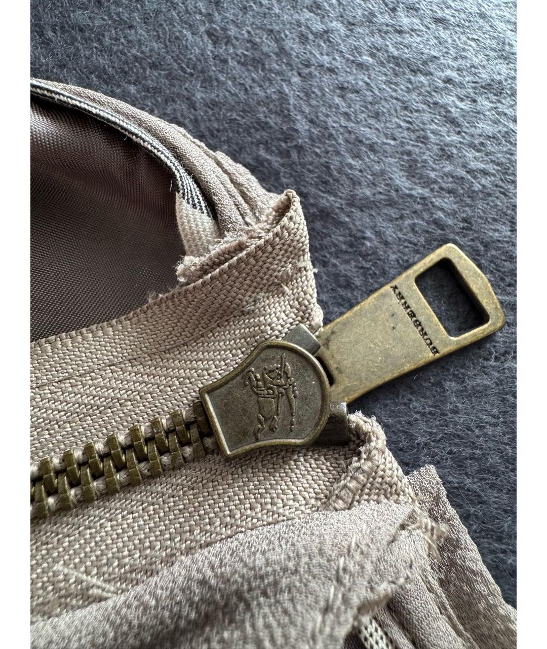 BURBERRY Серое шелковое повседневное платье, фото 6