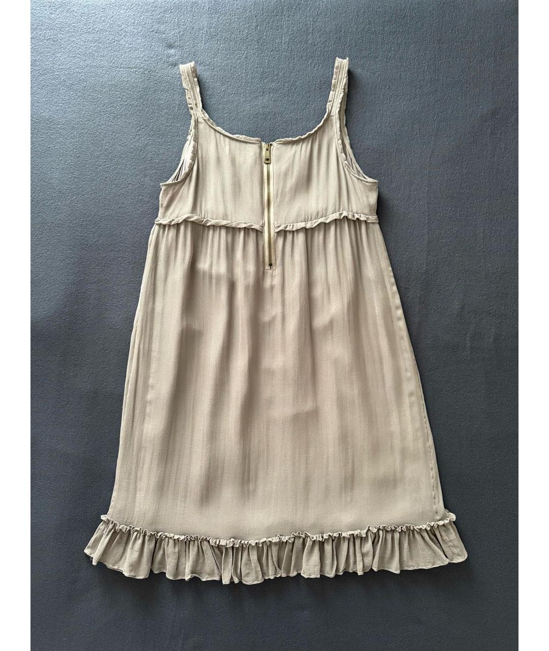 BURBERRY Серое шелковое повседневное платье, фото 2