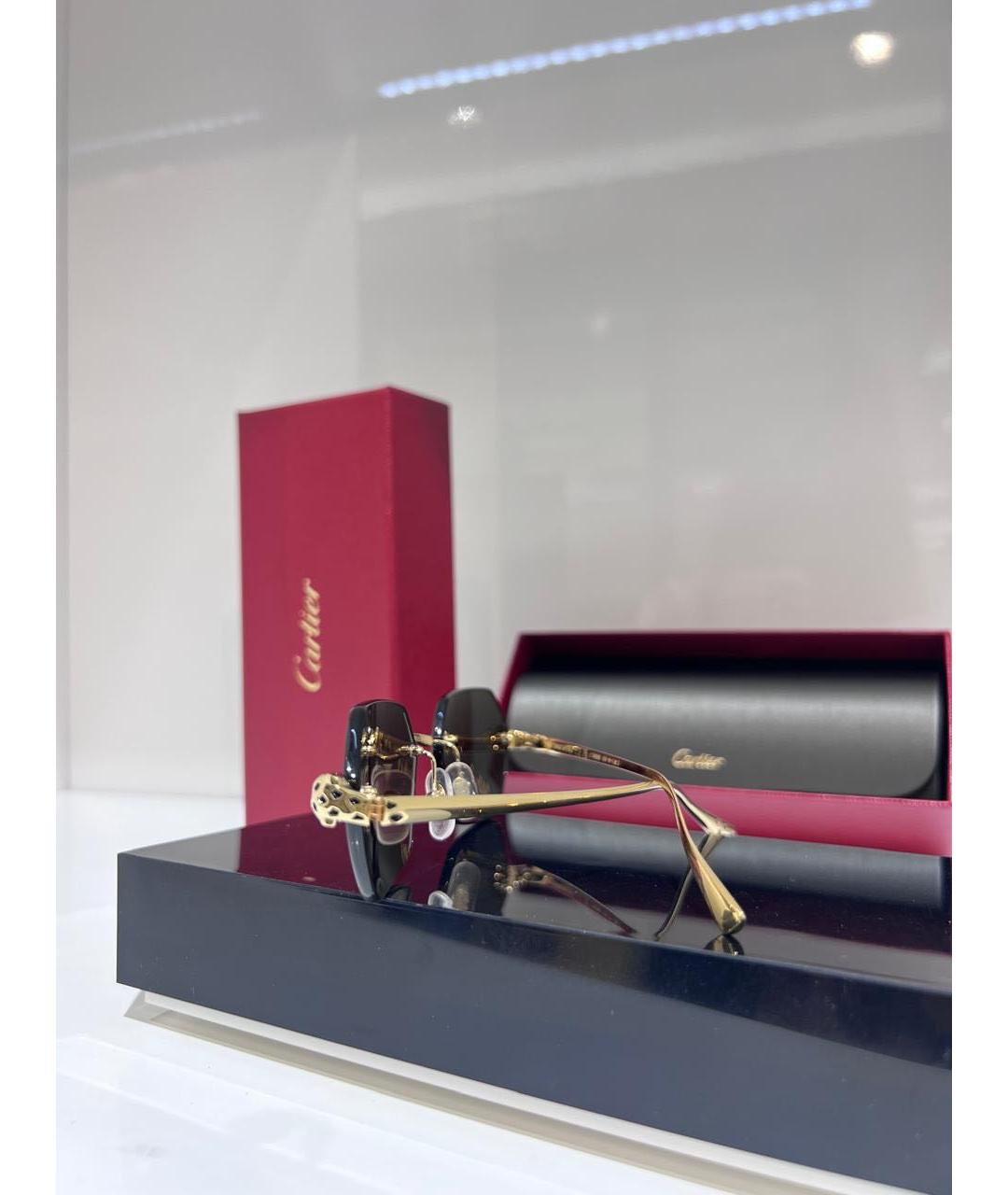 CARTIER Золотые солнцезащитные очки, фото 2
