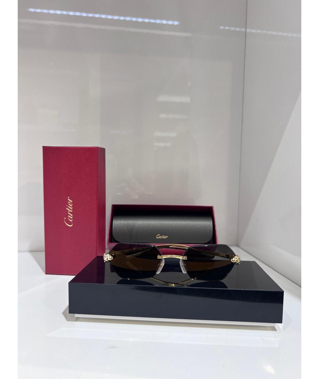CARTIER Золотые солнцезащитные очки, фото 3