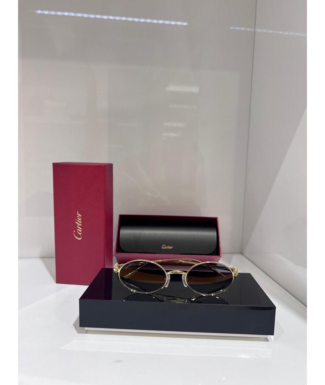 CARTIER Металлические солнцезащитные очки, фото 3