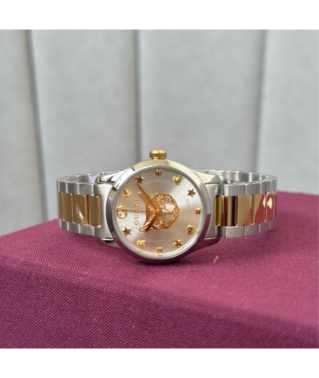 GUCCI Серебряные стальные часы, фото 8