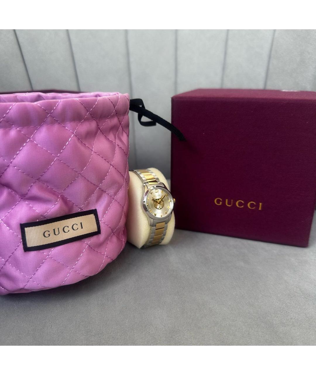 GUCCI Серебряные стальные часы, фото 4
