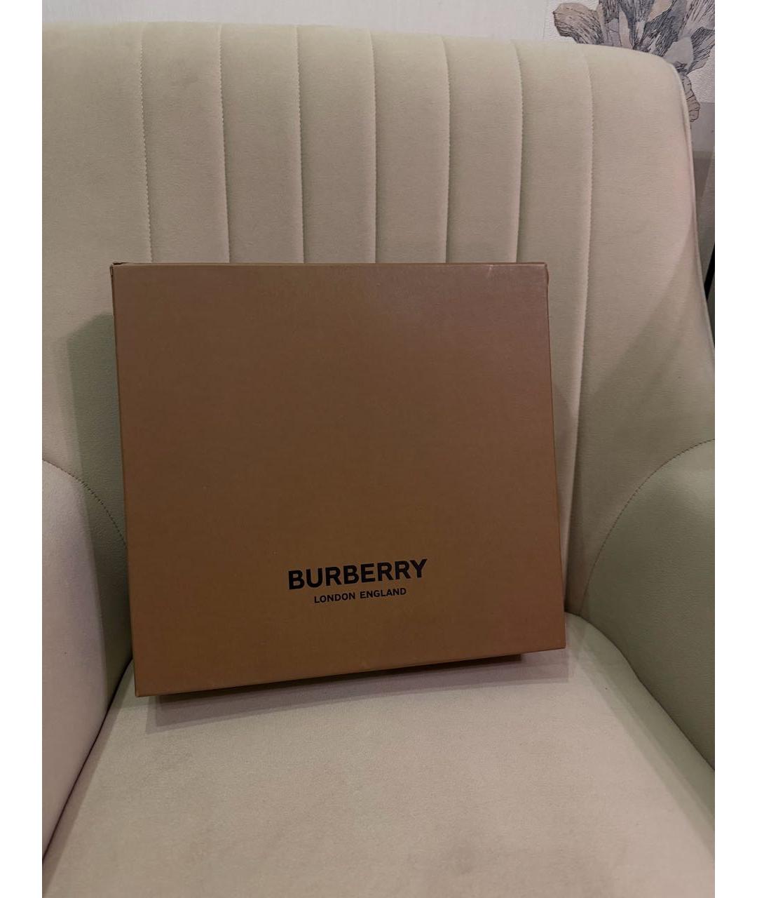 BURBERRY Хаки кожаные ботинки, фото 8