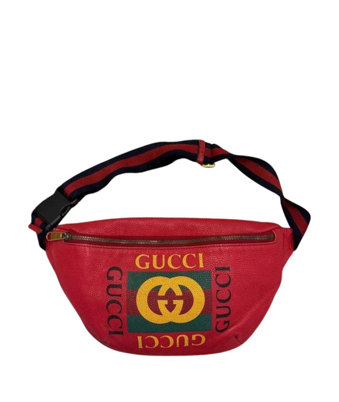 GUCCI Красная поясная сумка, фото 1