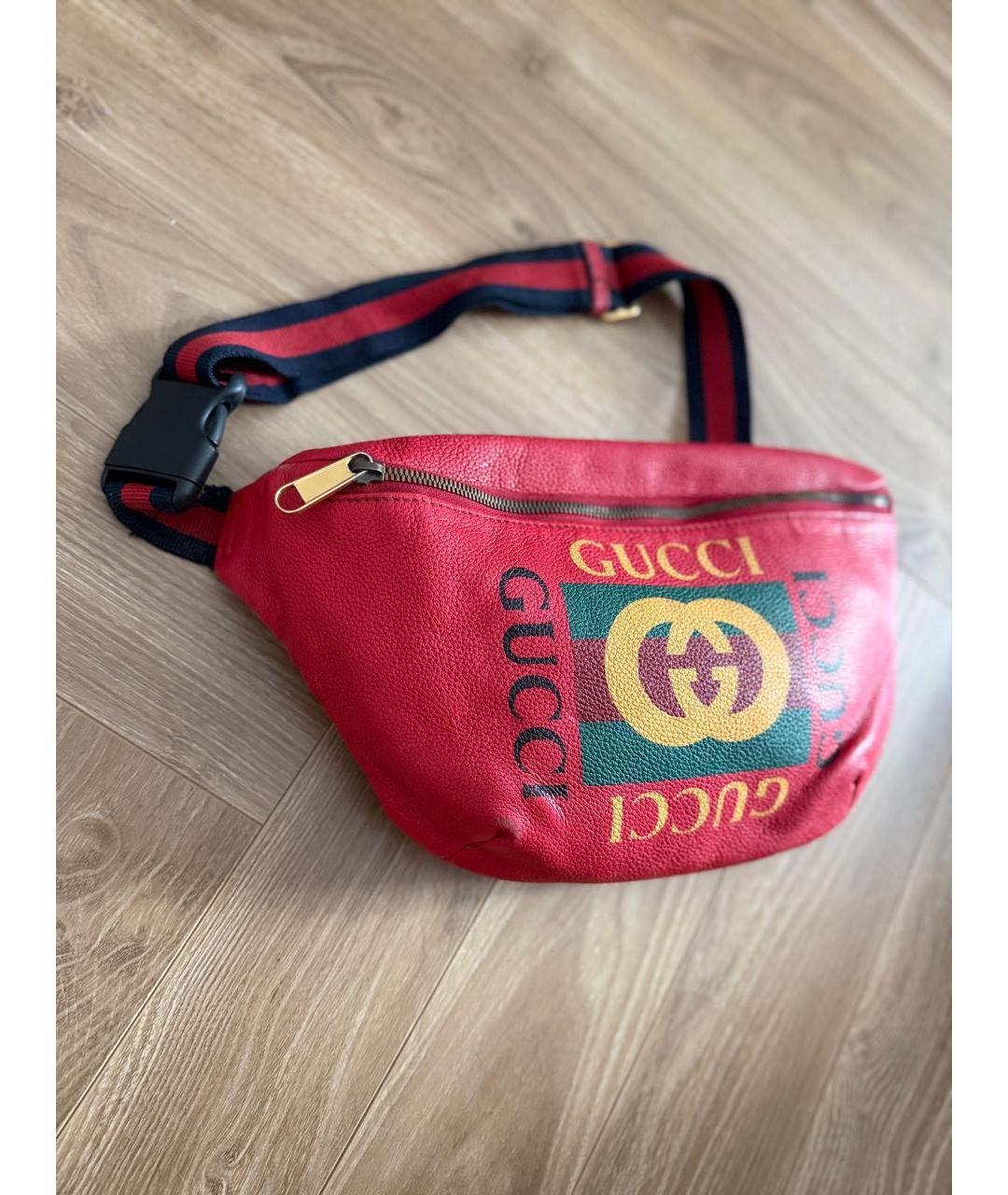 GUCCI Красная поясная сумка, фото 2