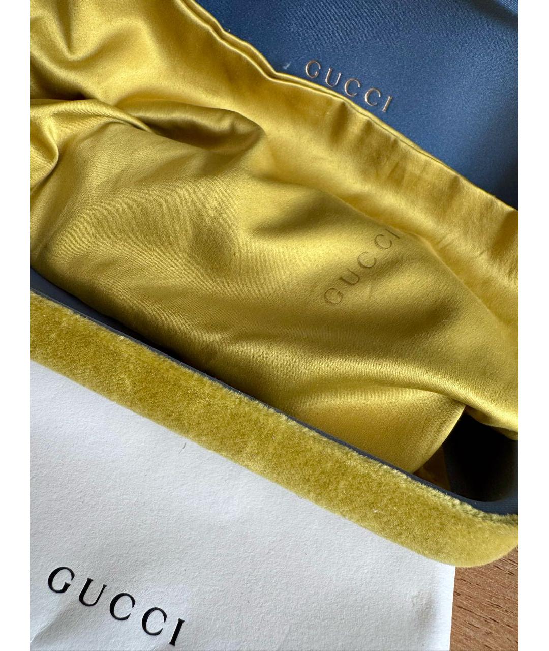 GUCCI Коричневые металлические солнцезащитные очки, фото 4