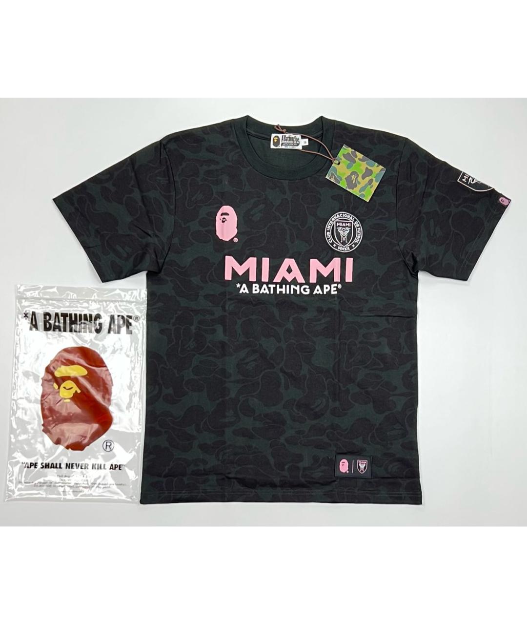 BAPE Черная хлопковая футболка, фото 8