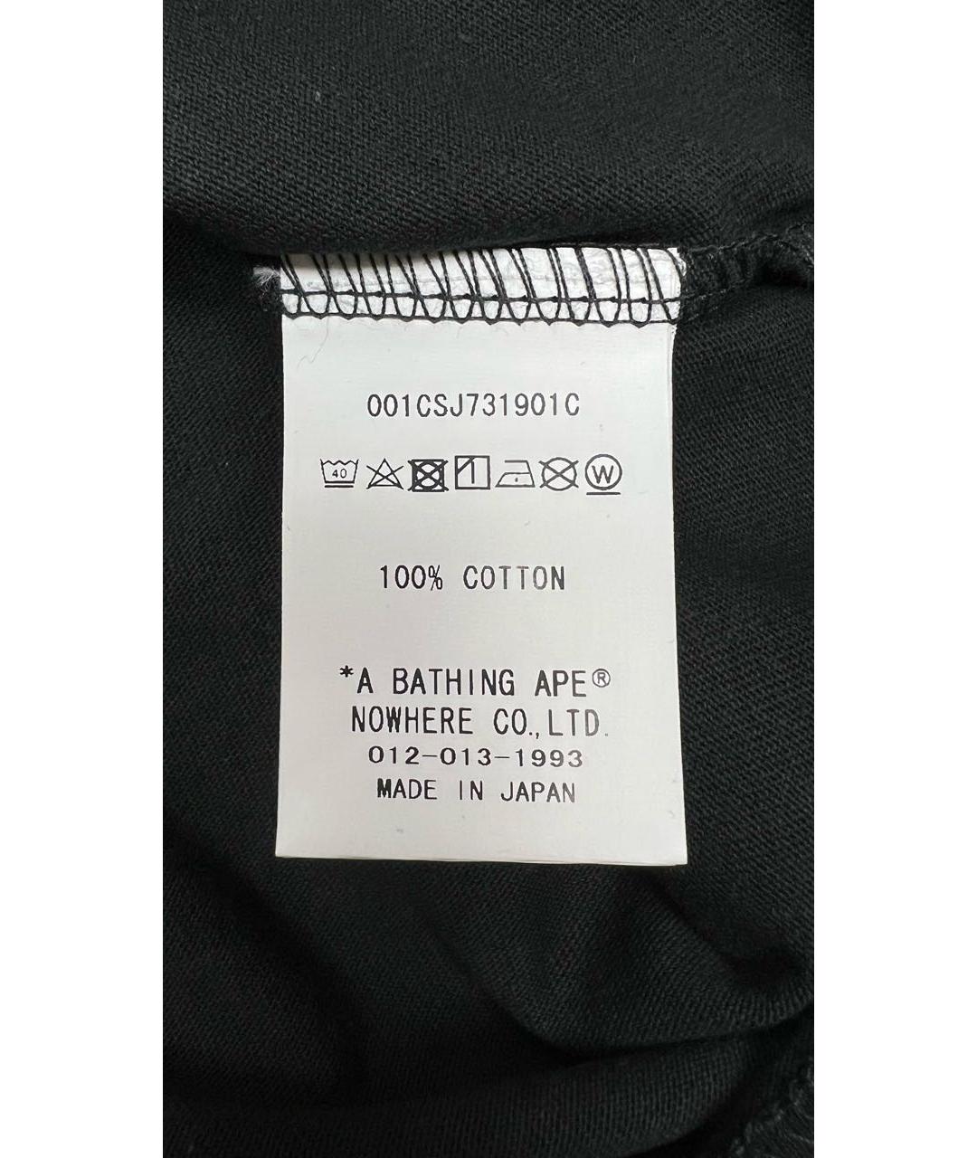BAPE Черная хлопковая футболка, фото 5