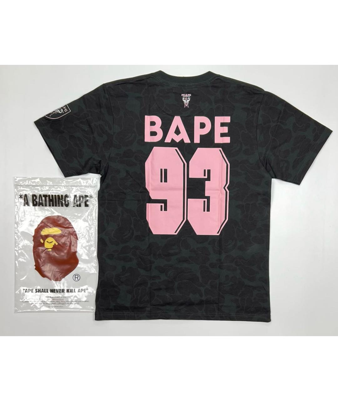 BAPE Черная хлопковая футболка, фото 2