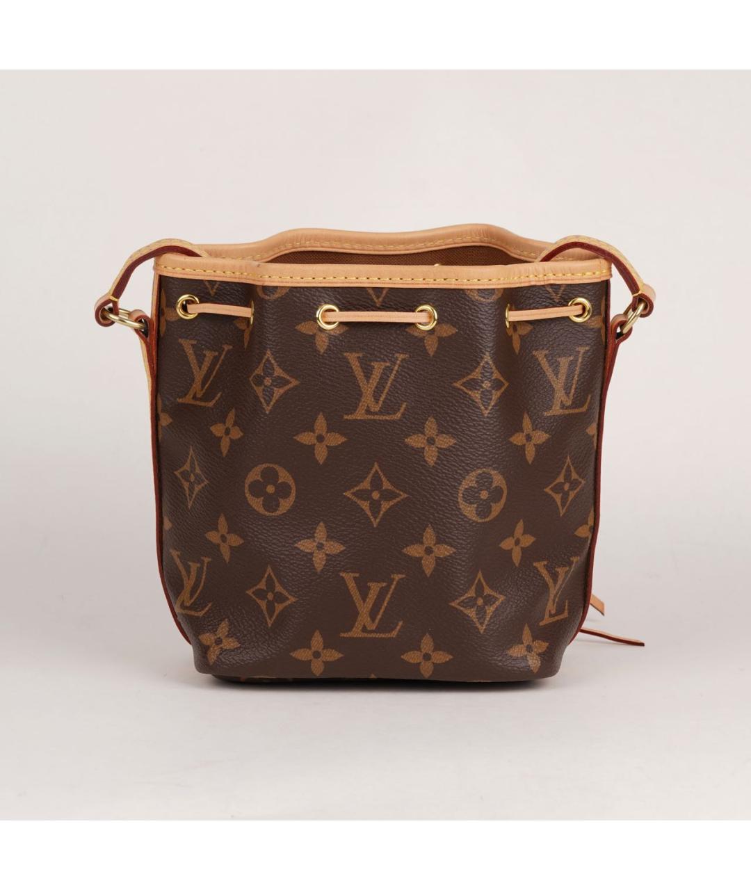 LOUIS VUITTON Коричневая кожаная сумка через плечо, фото 4