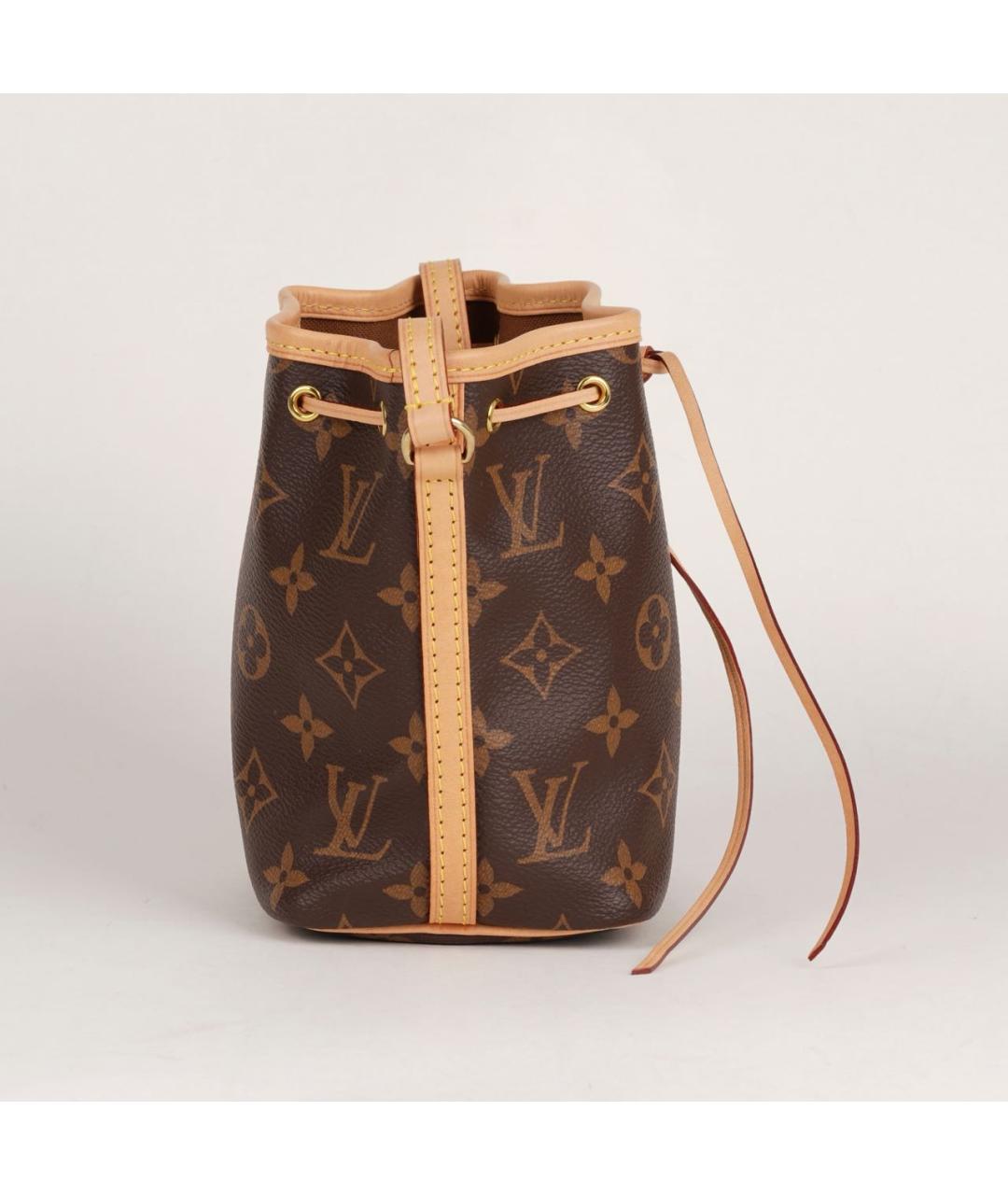 LOUIS VUITTON Коричневая кожаная сумка через плечо, фото 6